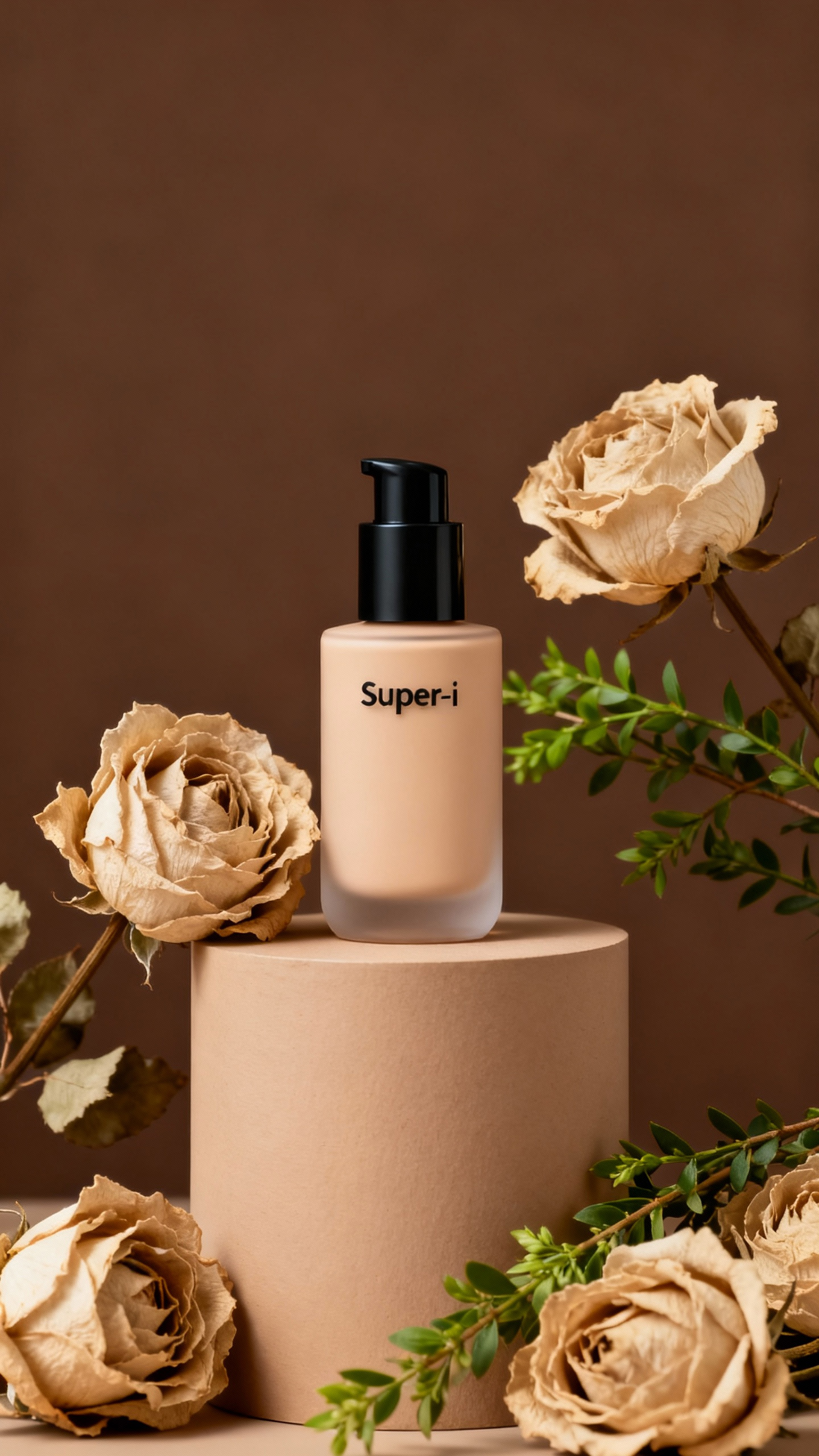 jimeng-2025-11-06-1012-高端化妆品静物摄影。一个Super-i牌磨砂粉底液瓶(带黑色泵头)居中放置在圆柱... 拷贝.jpg jimeng-2025-11-06-1012-高端化妆品静物摄影。一个Super-i牌磨砂粉底液瓶(带黑色泵头)居中放置在圆柱... 拷贝.jpg