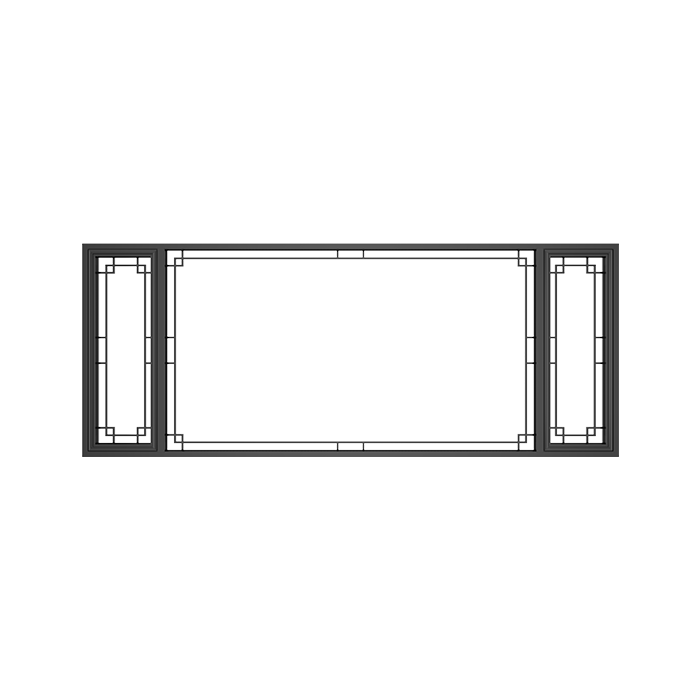 HX60B 铝合金中式外开窗