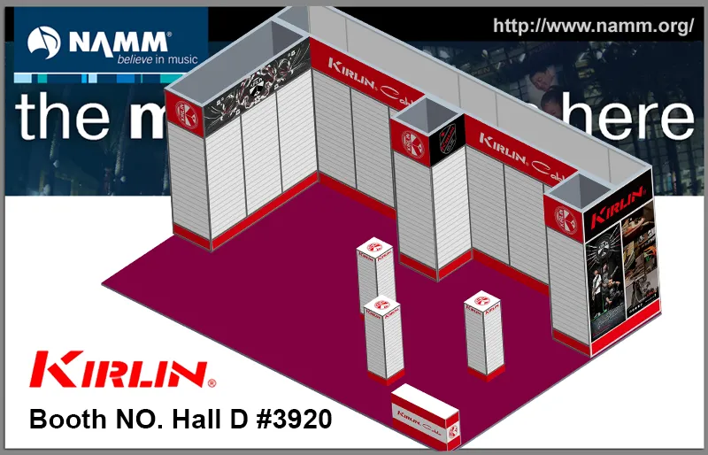 The NAMM SHOW 2018 Kirlin Cable Booth No.HALL D 3920