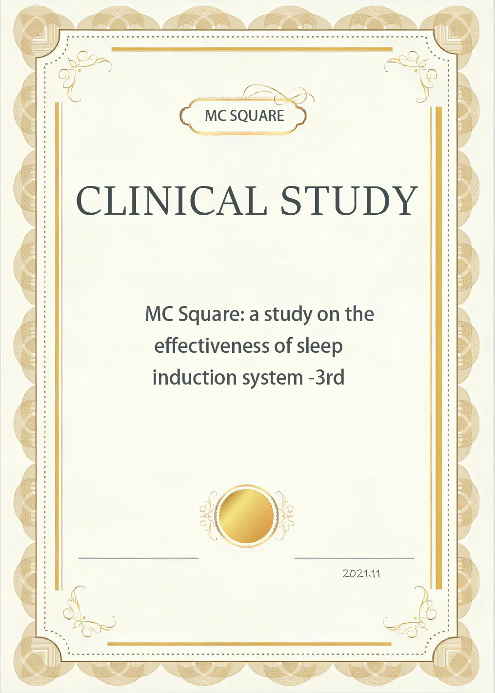 MCsquare: A study on the effectiveness of sleep induction system -3rd