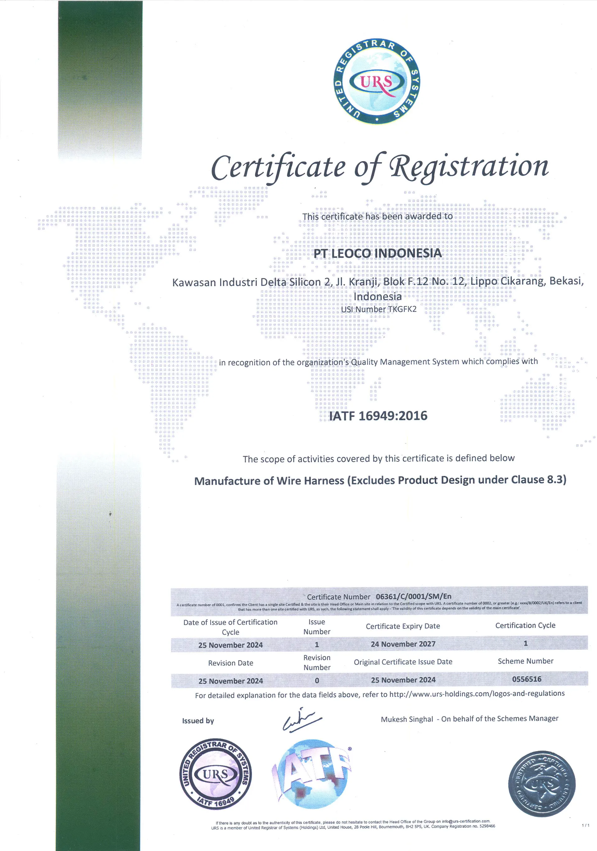 IS0 14001:2015Leoco (Indonesia)