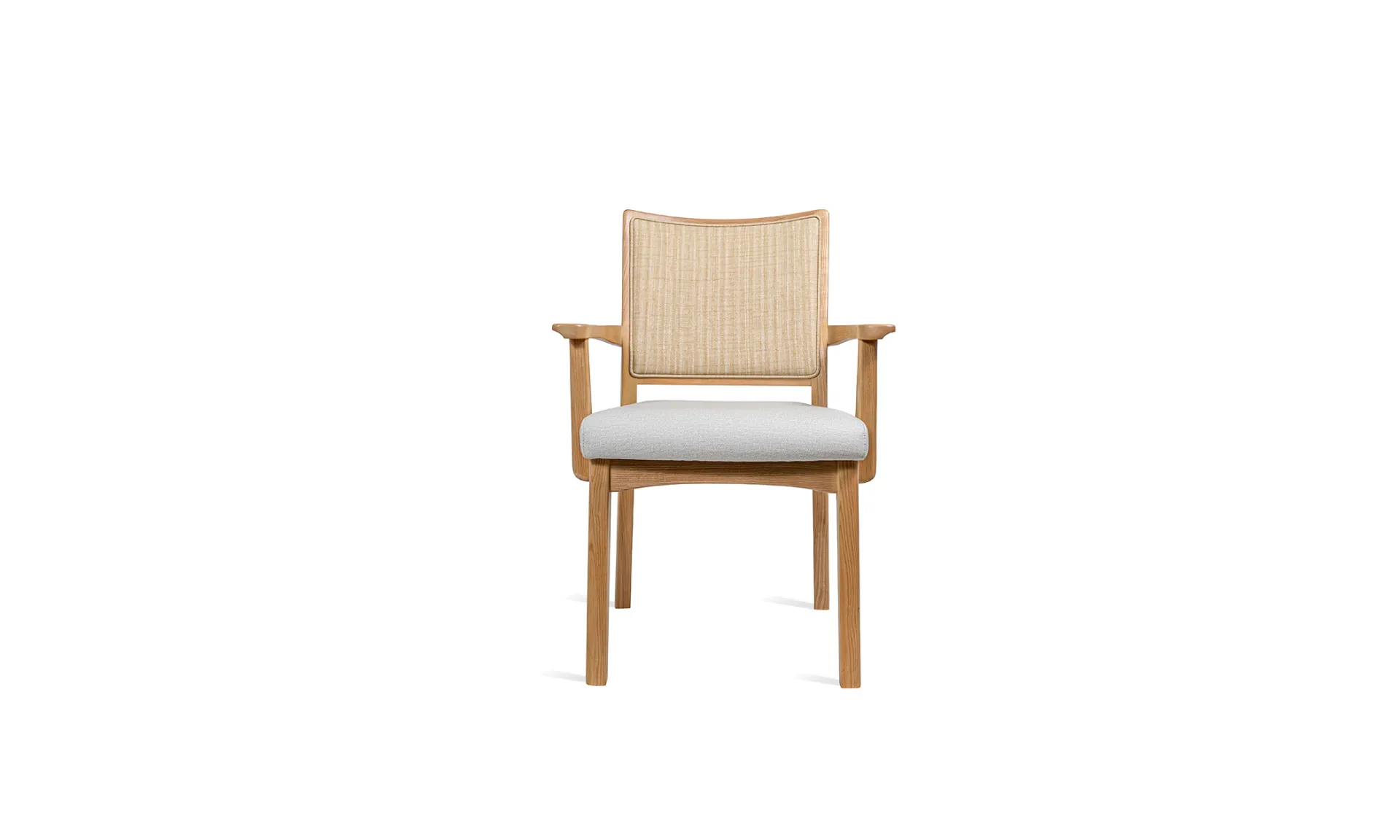 Muyu Series Dining Chair (Mid-Back with Half Armrests)