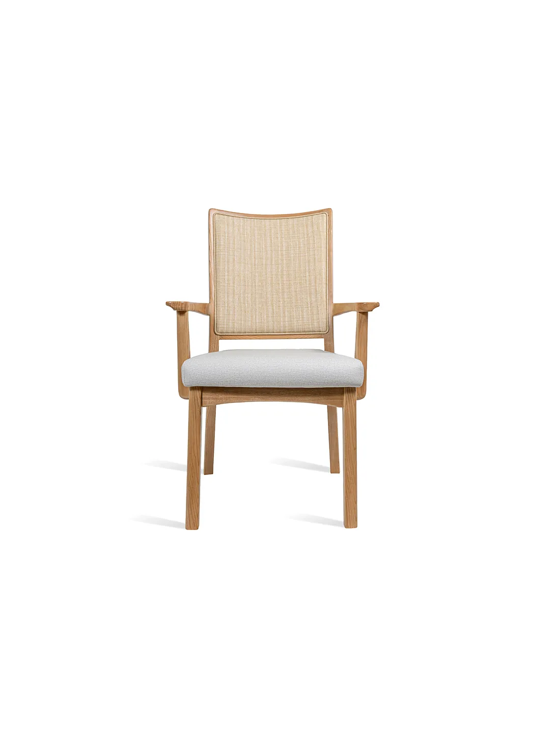 Muyu Series Dining Chair (High-Back with Half Armrests)
