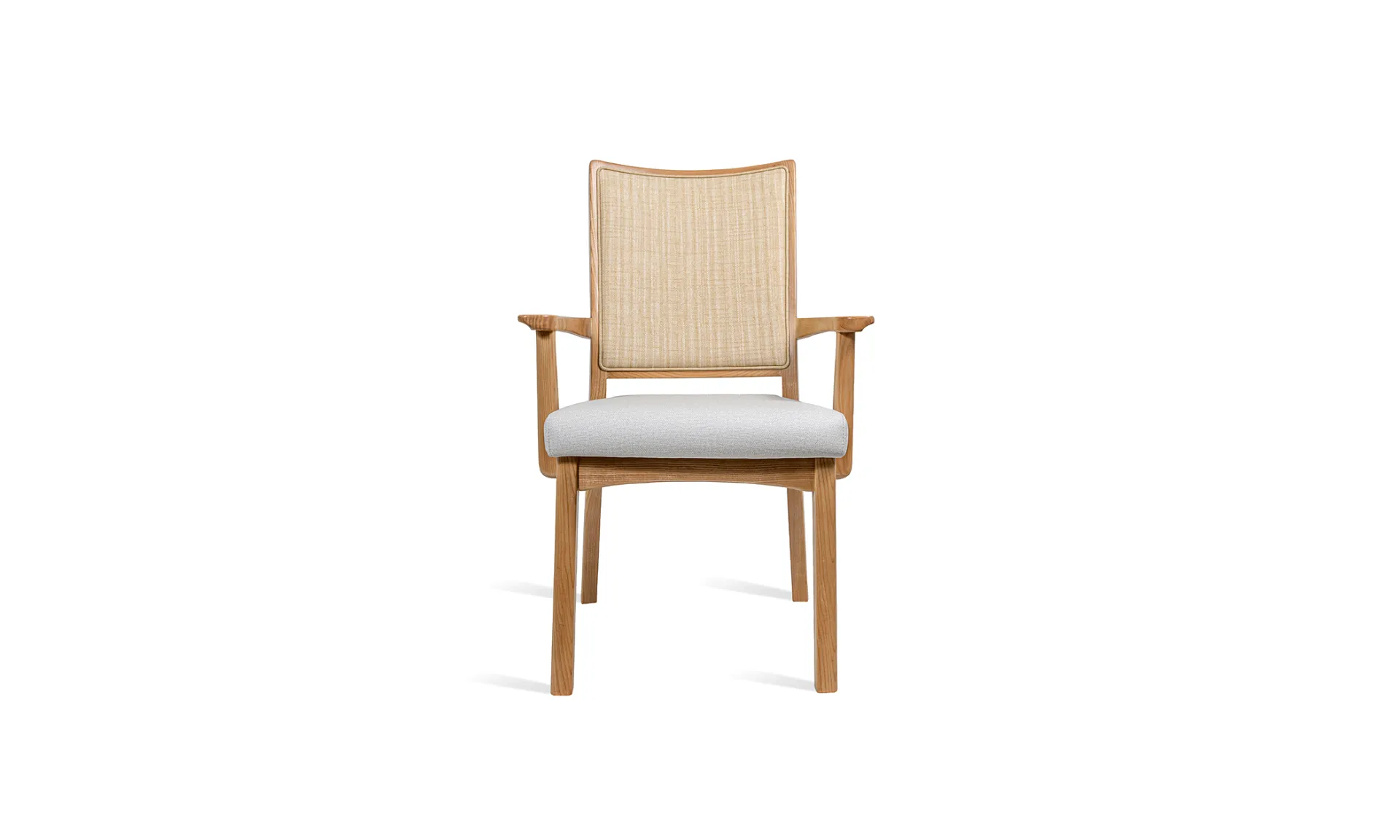 Muyu Series Dining Chair (High-Back with Half Armrests)