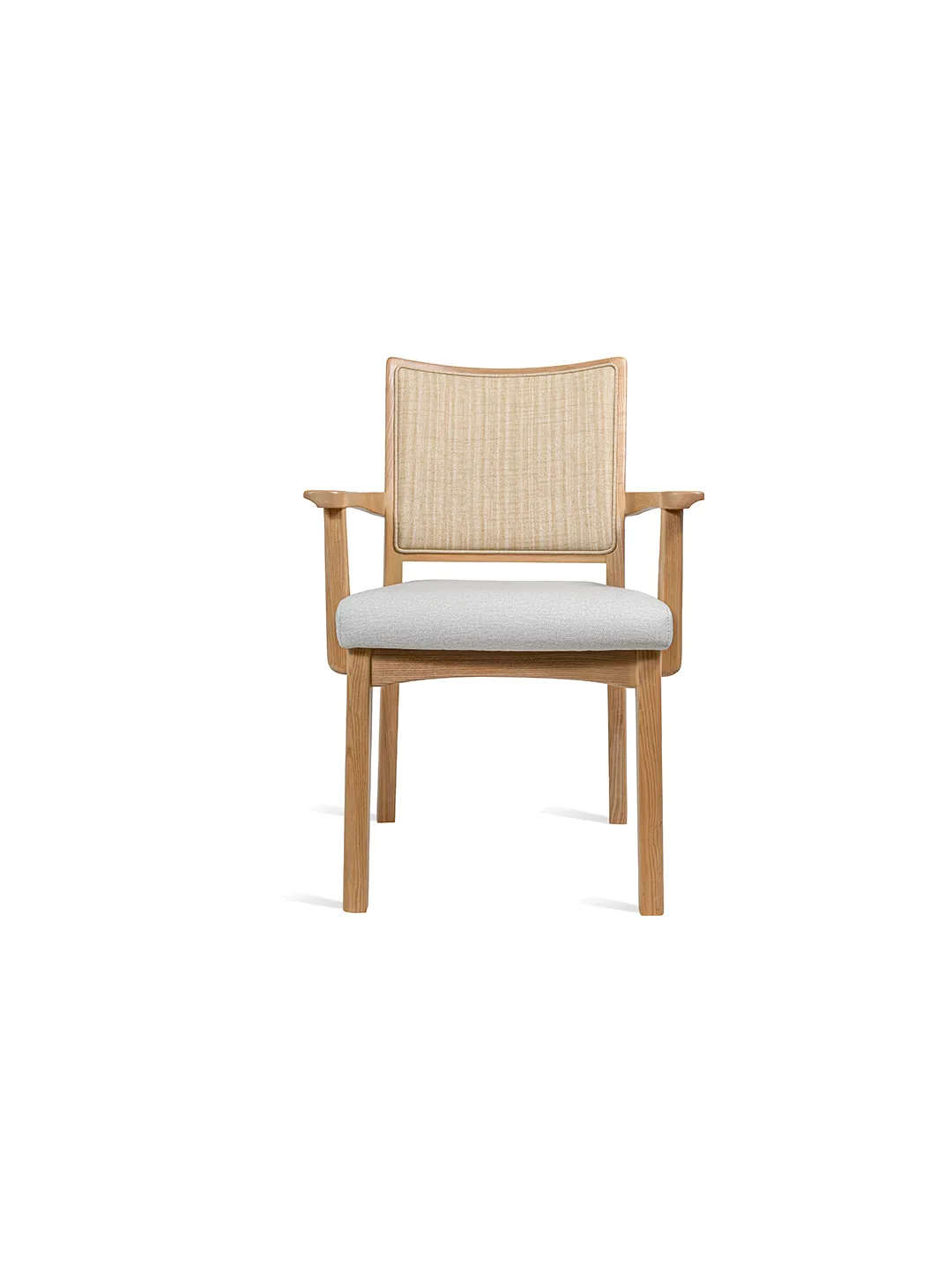 Muyu Series Dining Chair (Mid-Back with Half Armrests)