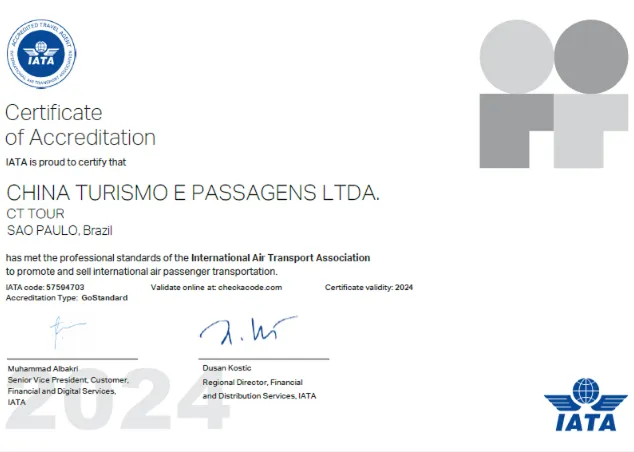Certificado IATA
