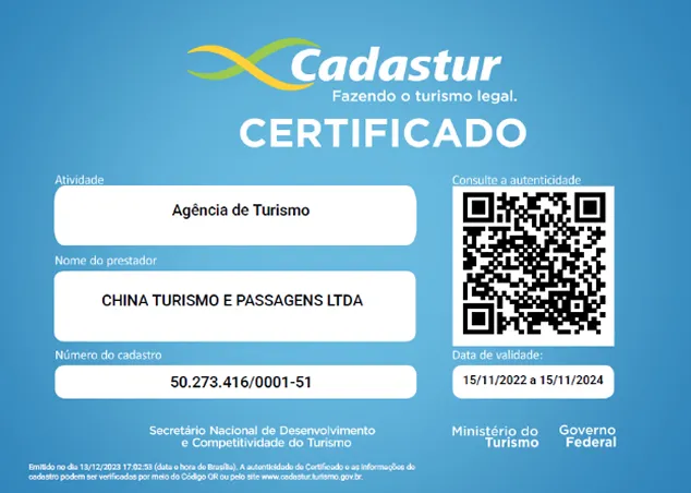 Certificado CADASTUR