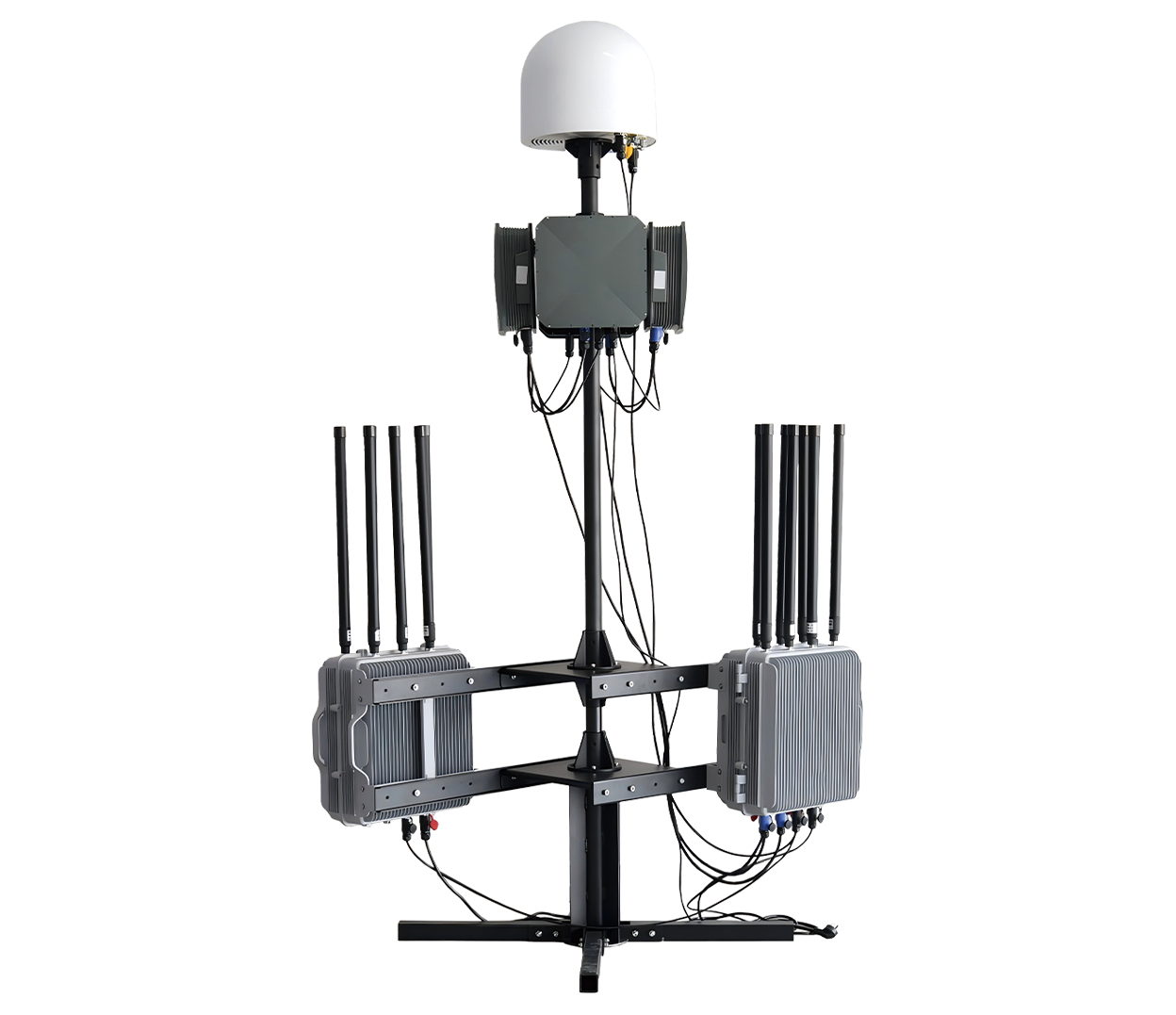 TTSK-TDZ-2C Fixed Drone Detection & Jamming System offers 10km detection and 3km jamming range. Covers 70MHz-6GHz, supports 13 frequency bands and 24/7 unmanned operation. Withstands -40℃ to 60℃, ideal for critical area protection