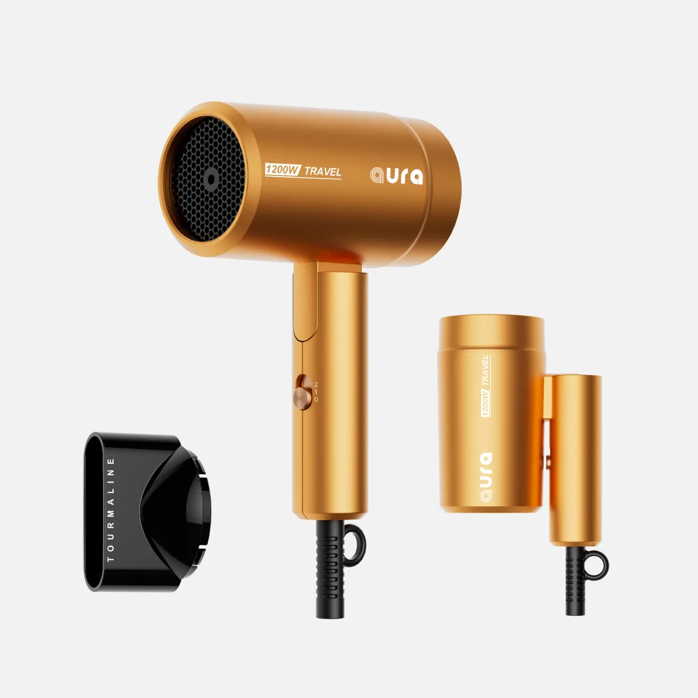 [Aura Series] 1200W Foldable Hair Dryer with Two Speed Settings
