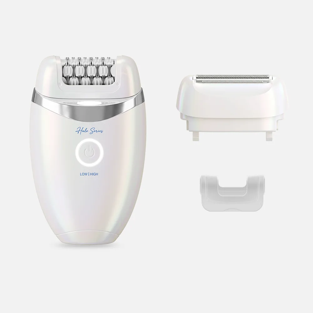 [Halo Series] 32-Tweezer 2-in-1 Epilator with Shaver Head and LED Light