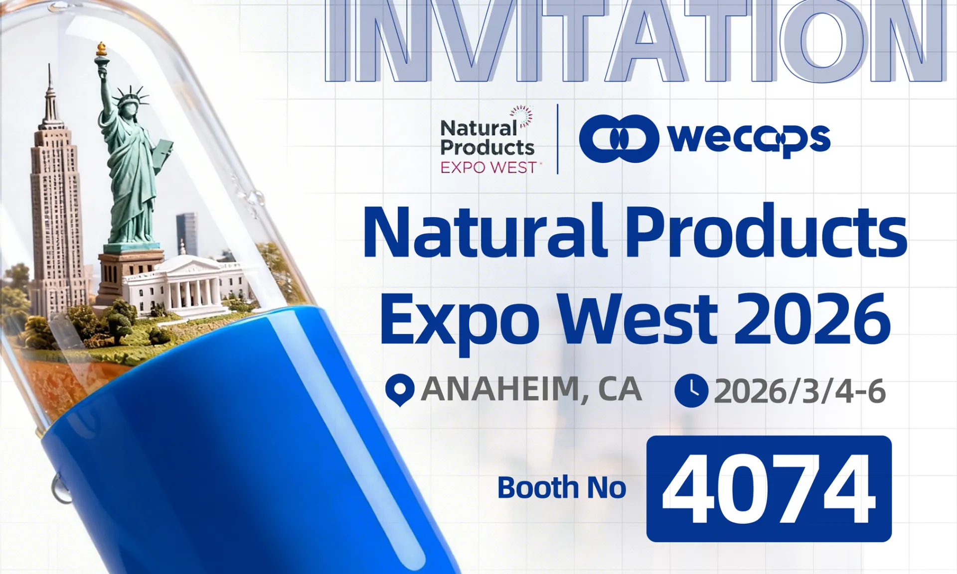 Wecaps invite you to attend the Natural Products Expo West 2026