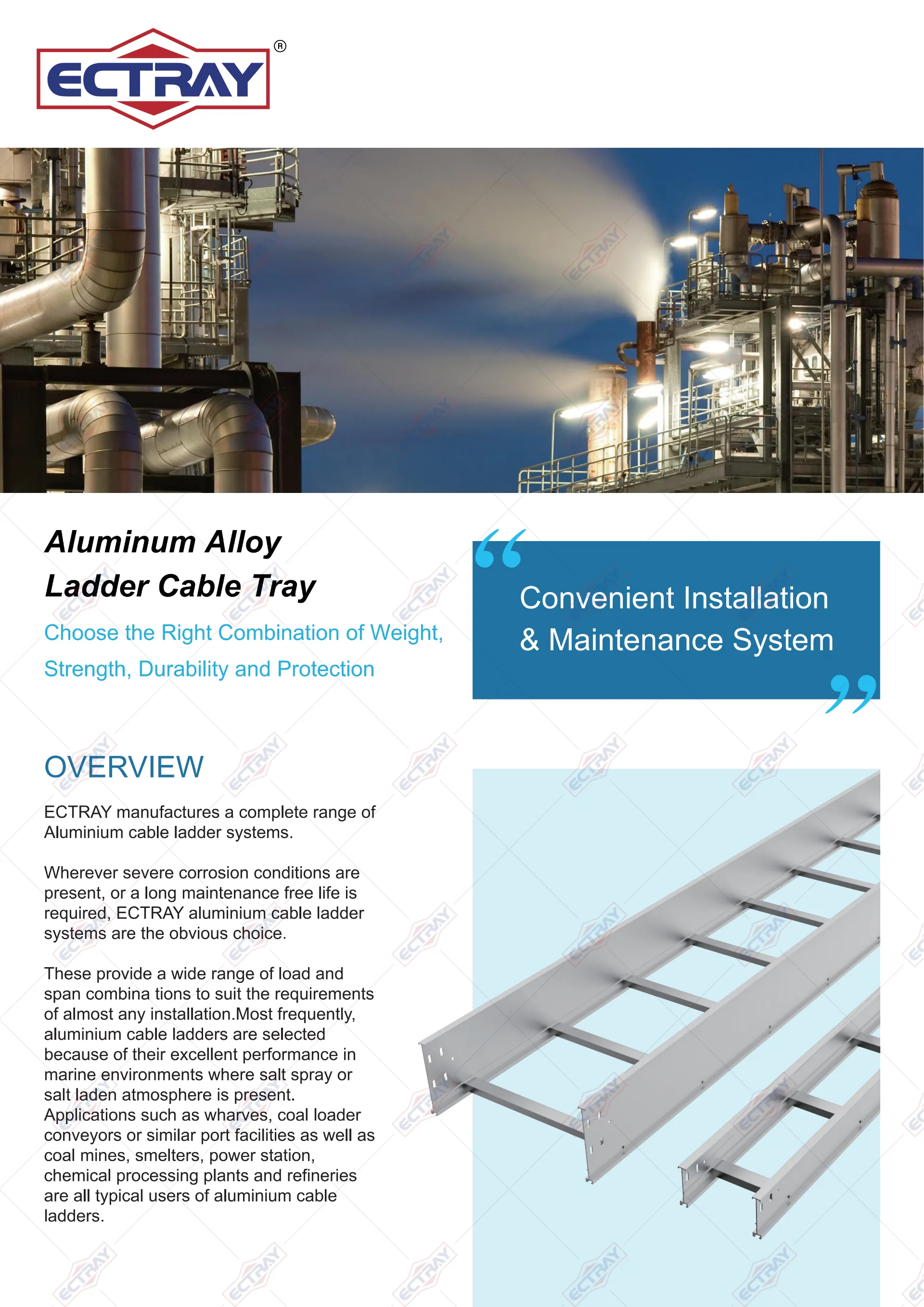 Aluminum Alloy Ladder Cable Tray Catalog