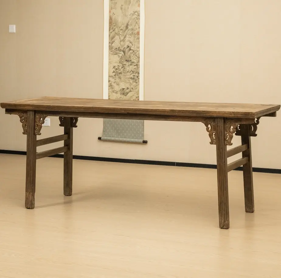 一张了不起的案子 | 明代黄花梨夹头榫凤纹平头案