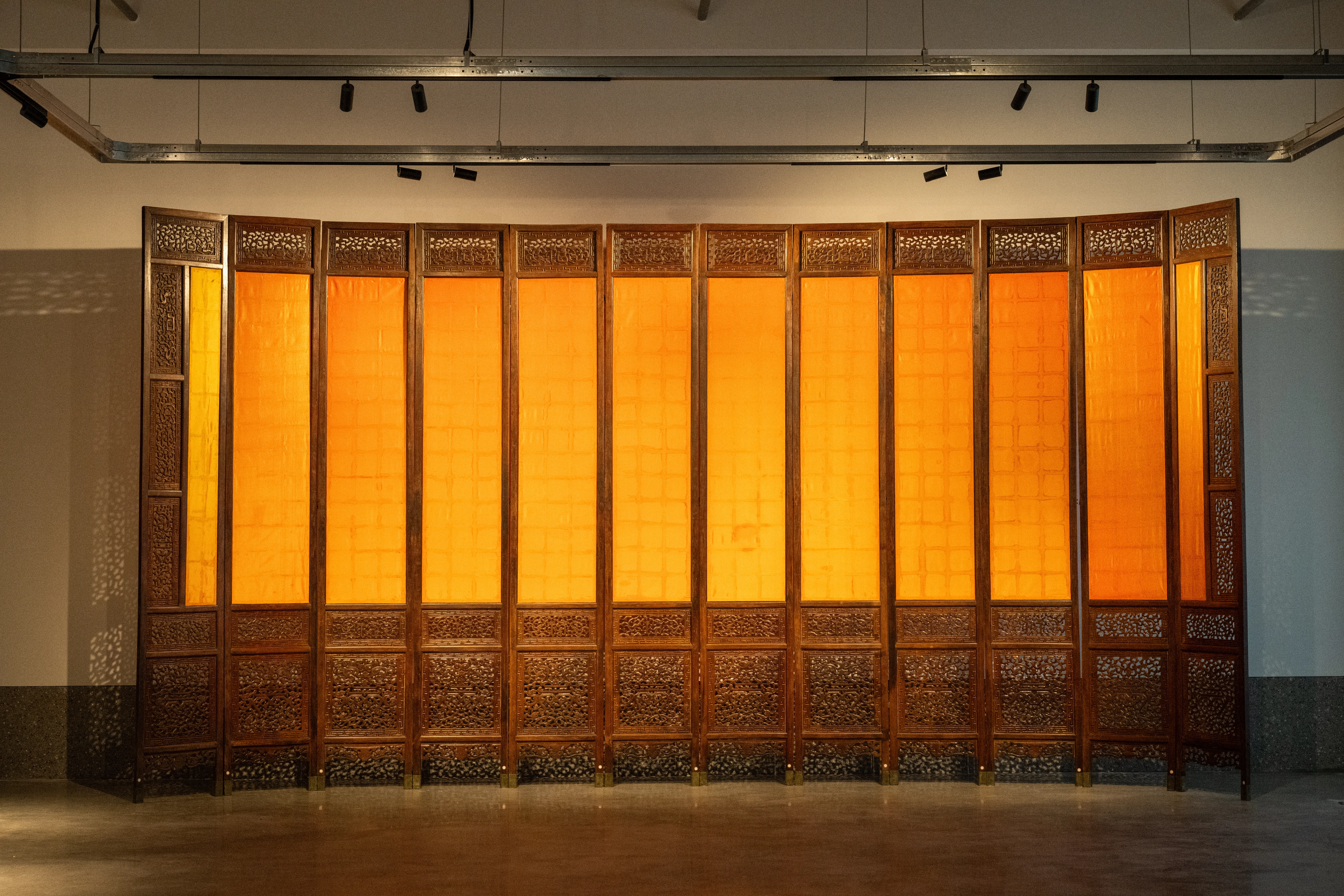 明代黄花梨福禄寿十二扇围屏风—首都博物馆展品